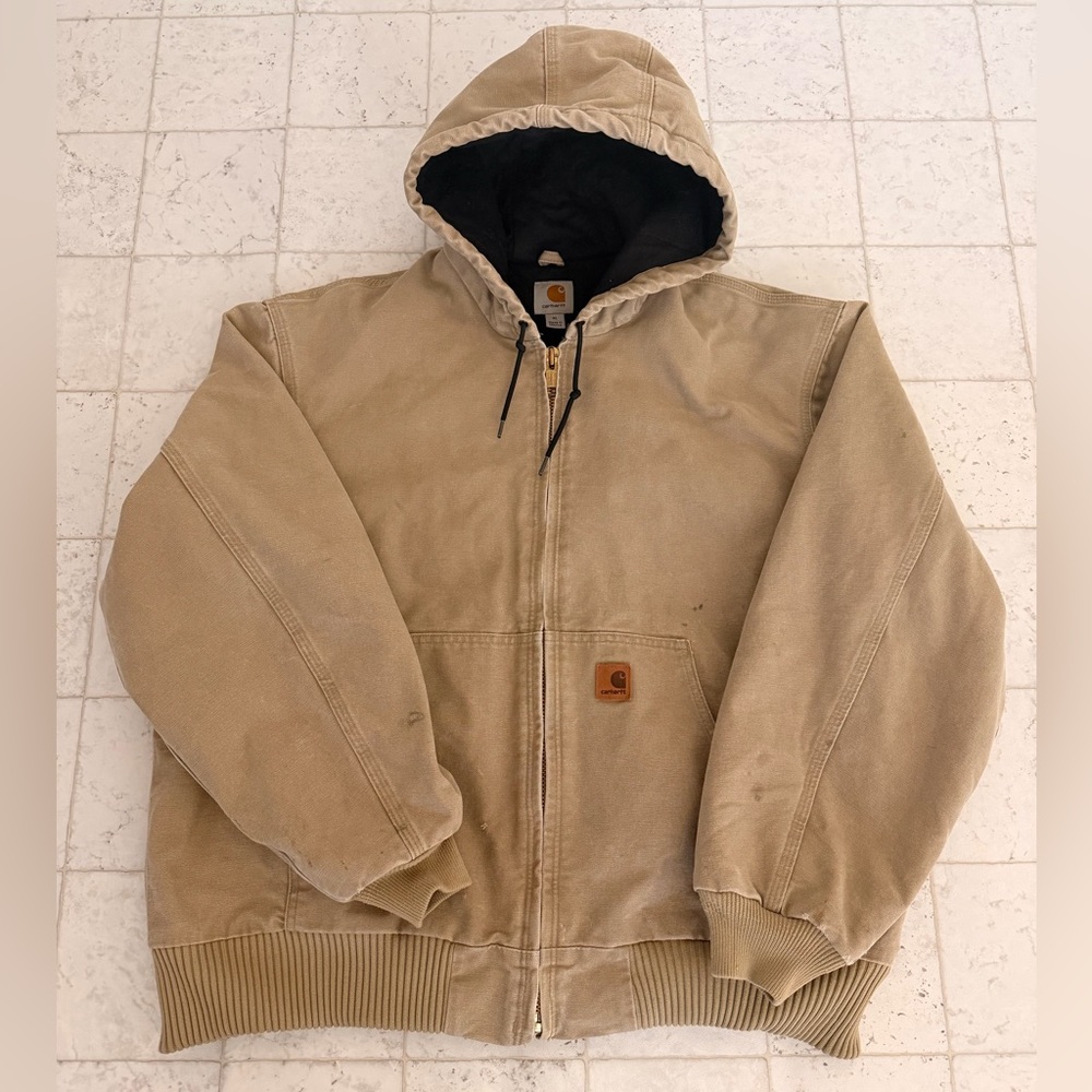 Carhartt‎ Men's Beige Hooded Performance Jacket